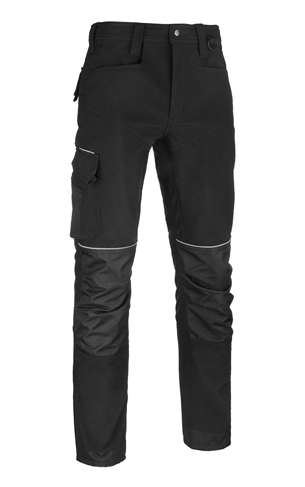 Beeswift Tornio Fleece Lined Soft Shell Stretch Work Trousers - Black - Customisable Trousers