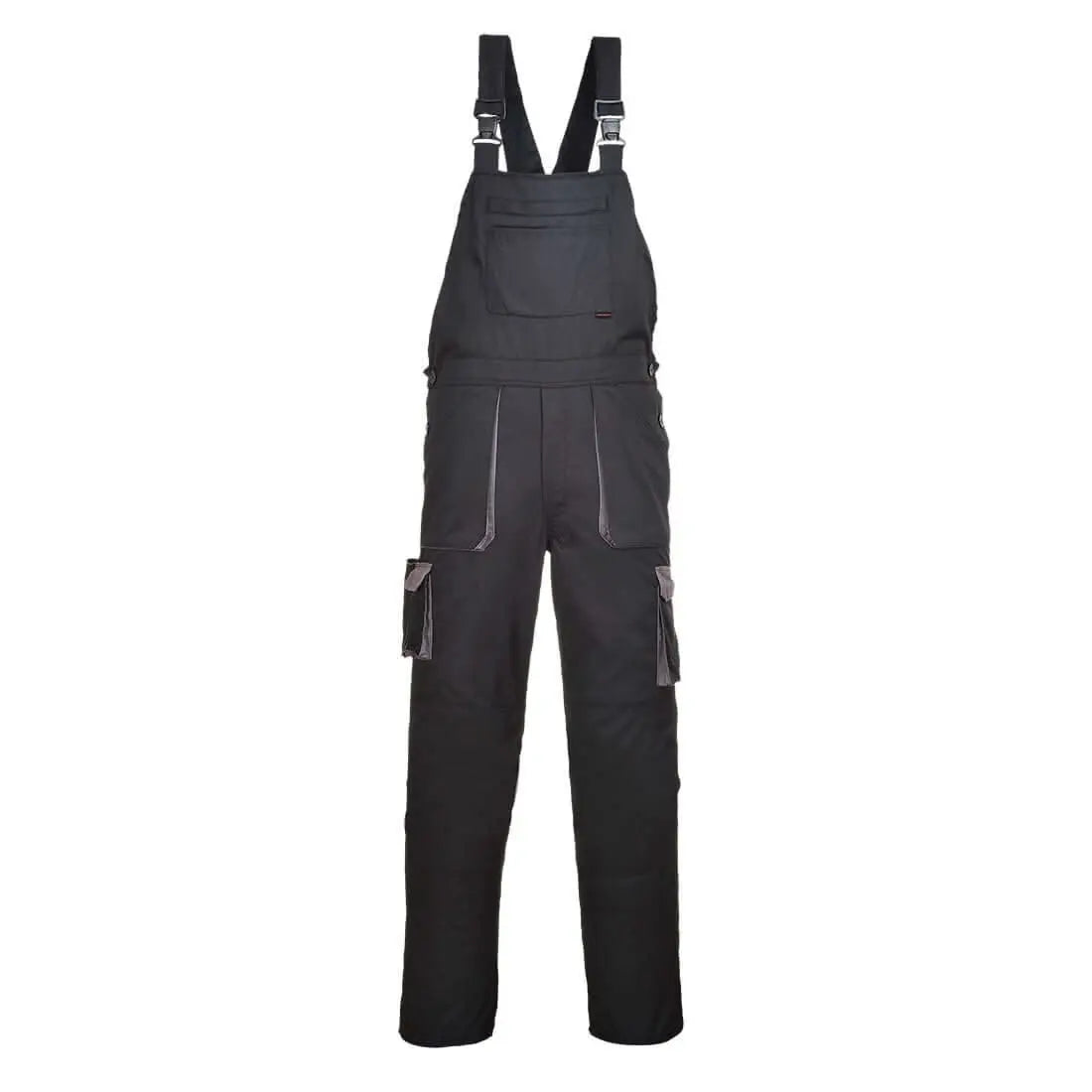 Texo Contrast Bib And Brace Tx12 - Black - Customisable Bib &amp; Braces