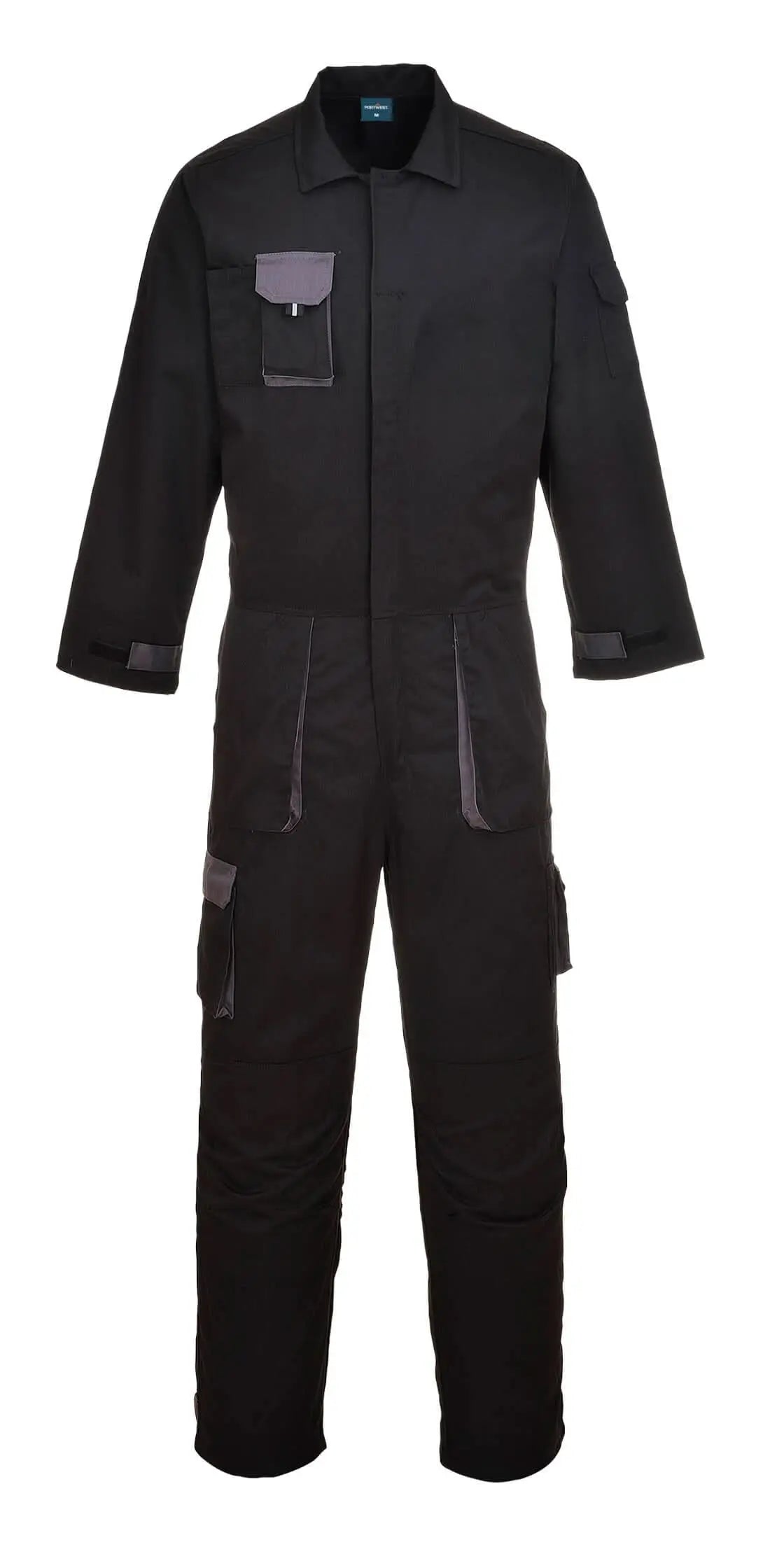 Texo Contrast Coverall Tx15 - Black - Customisable Coveralls