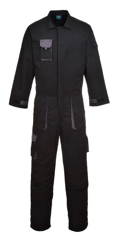 Texo Contrast Coverall Tx15 - Black - Customisable Coveralls