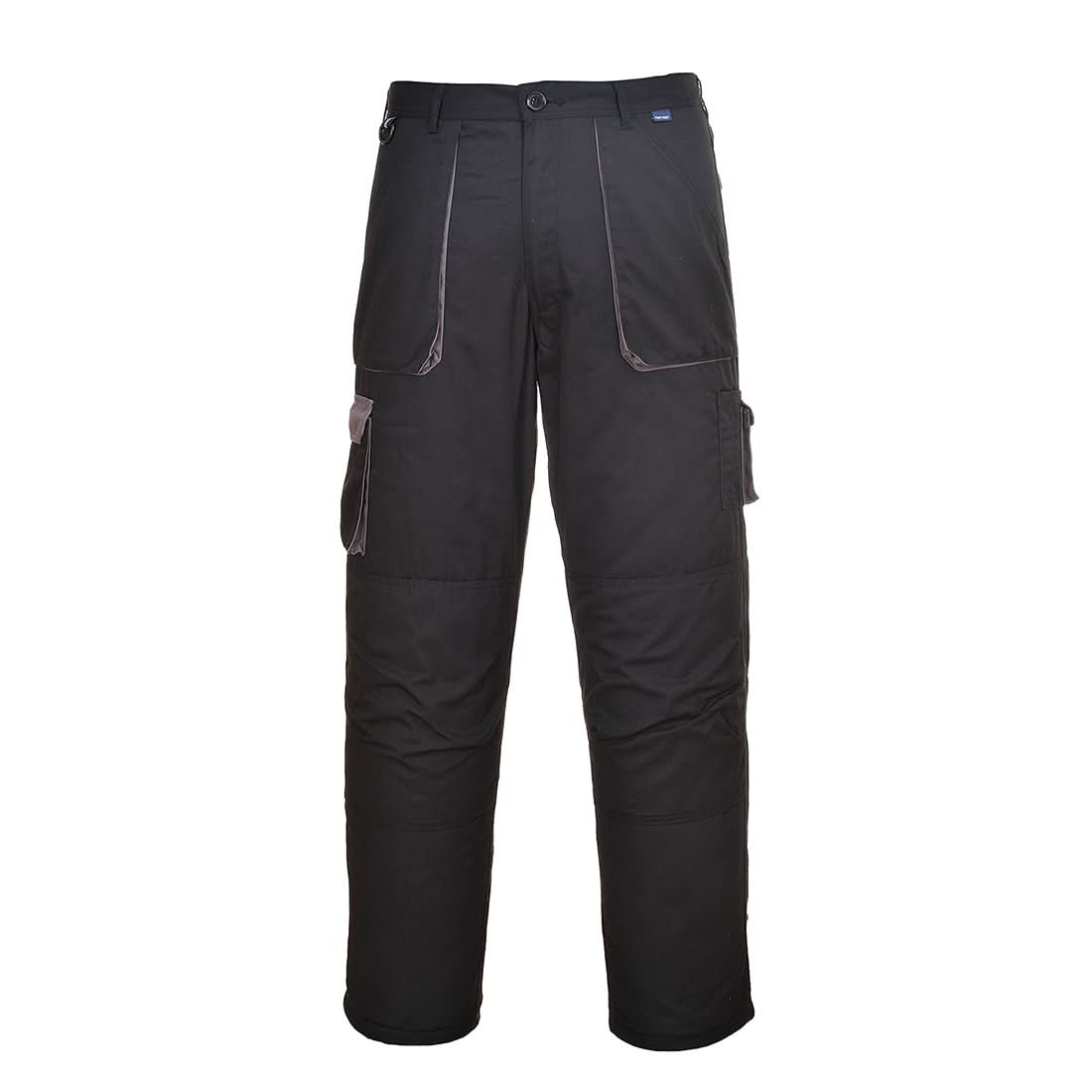 Portwest Texo Contrast Trousers Lined TX16 - Black - Customisable Trousers
