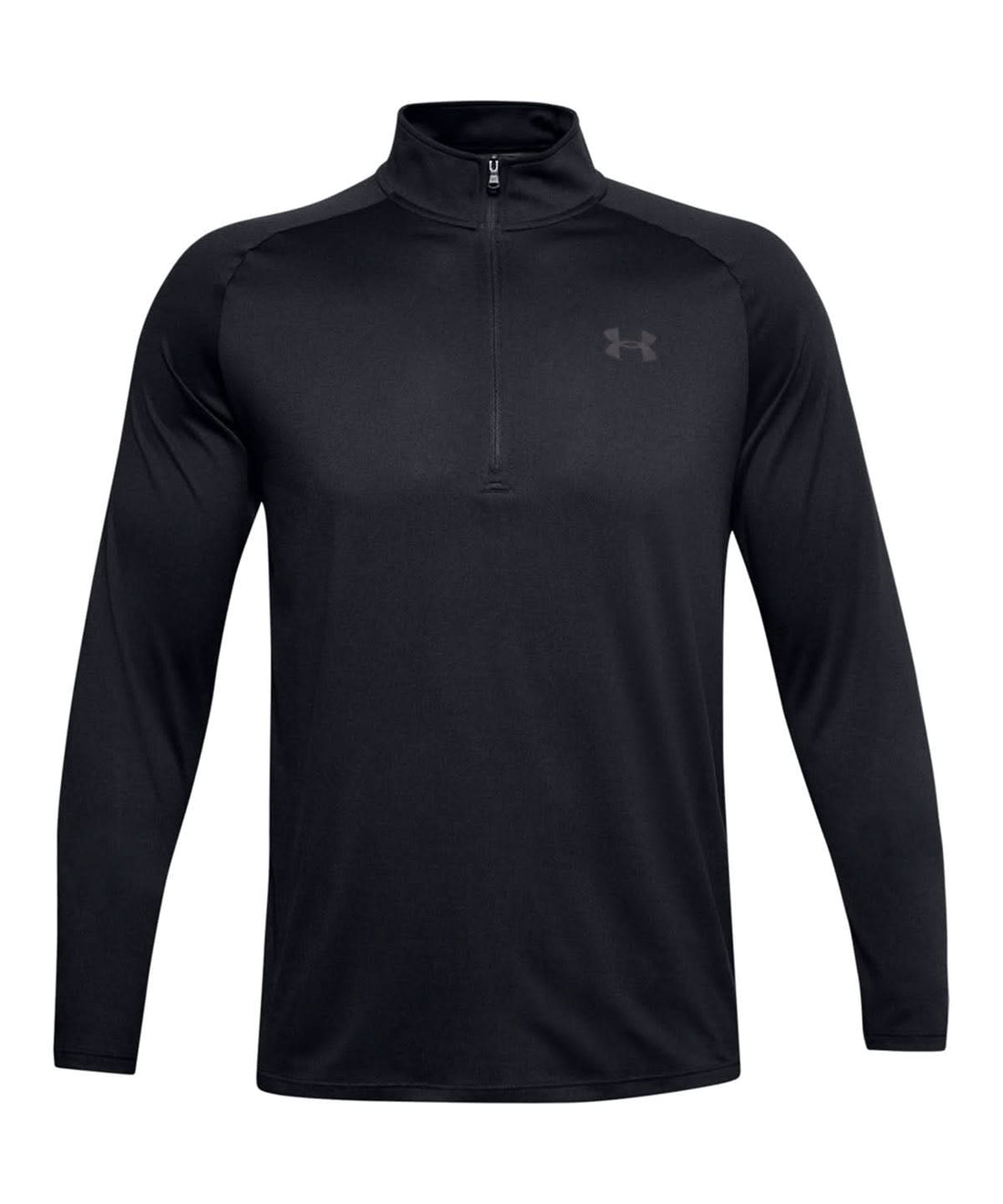 Under Armour Tech 20 12 Zip Long Sleeve UA004 - Black Charcoal - Customisable Sports Overtops
