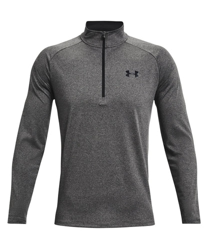 Under Armour Tech 20 12 Zip Long Sleeve UA004 - Carbon Heather Black - Customisable Sports Overtops
