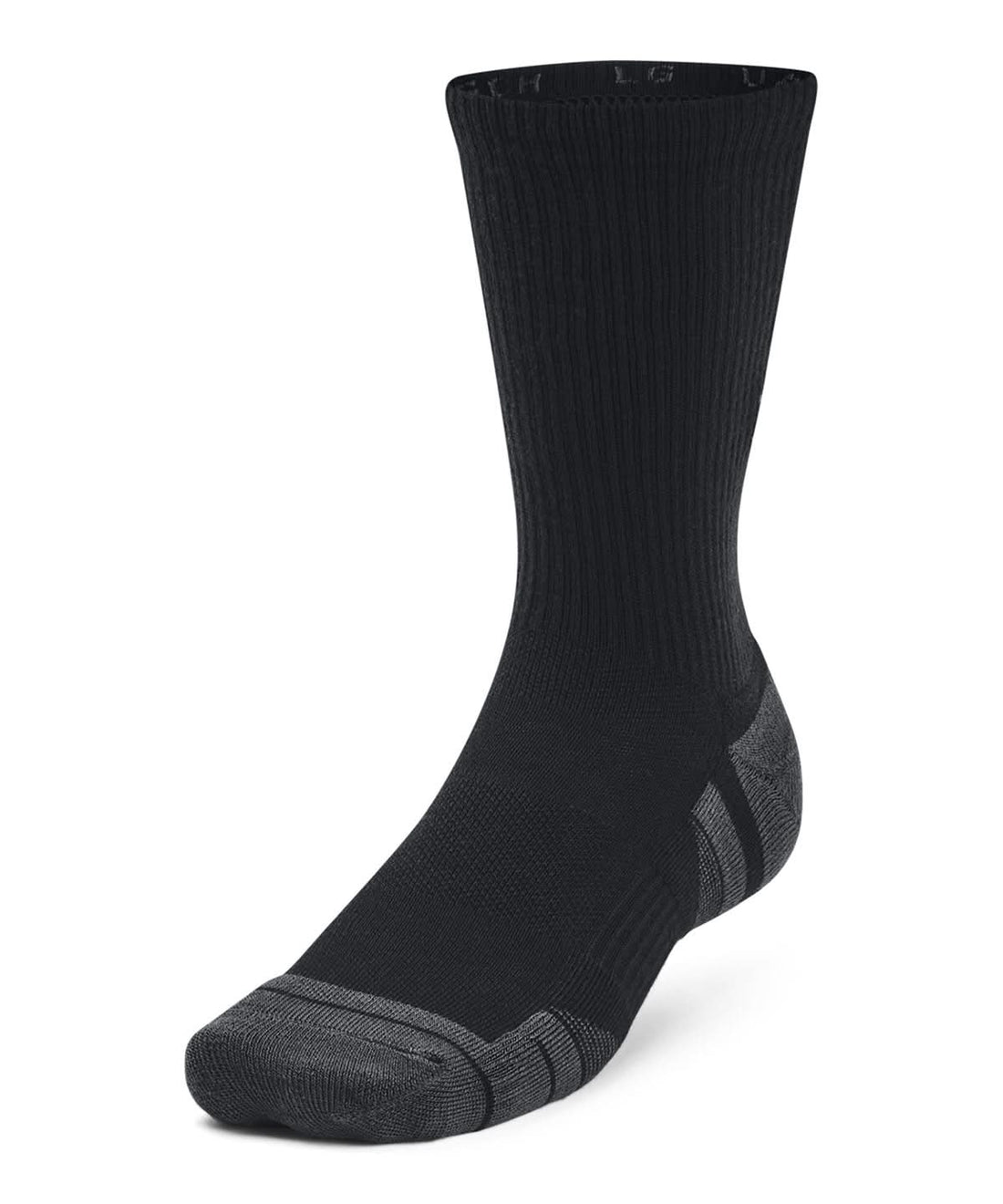 Under Armour Performance Tech 3 Pack Crew Socks UA044 - Black - Customisable Socks