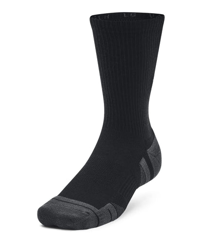 Under Armour Performance Tech 3 Pack Crew Socks UA044 - Black - Customisable Socks