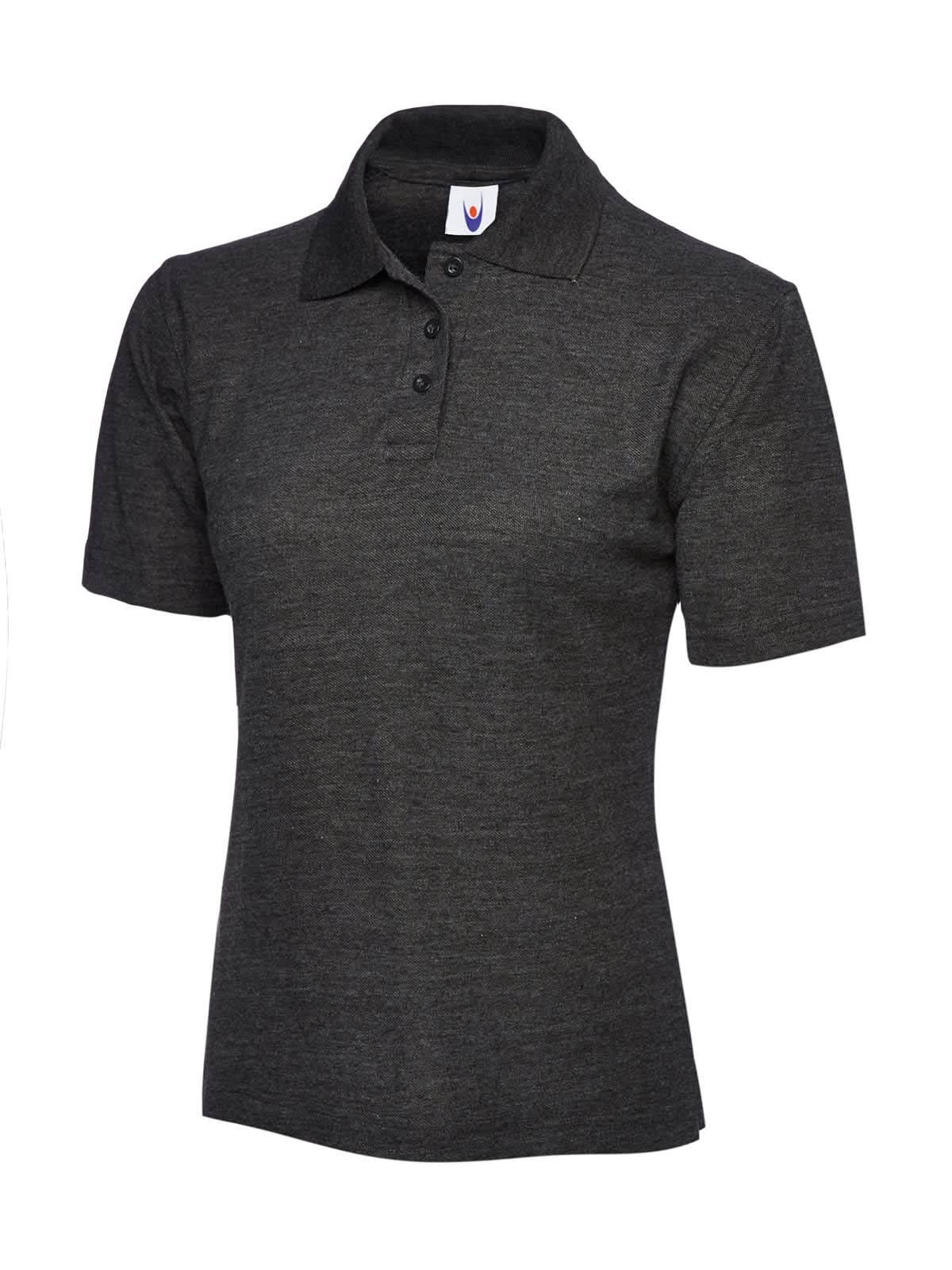 Uneek Ladies Classic Poloshirt Charcoal UC106 - Charcoal - Customisable Polos