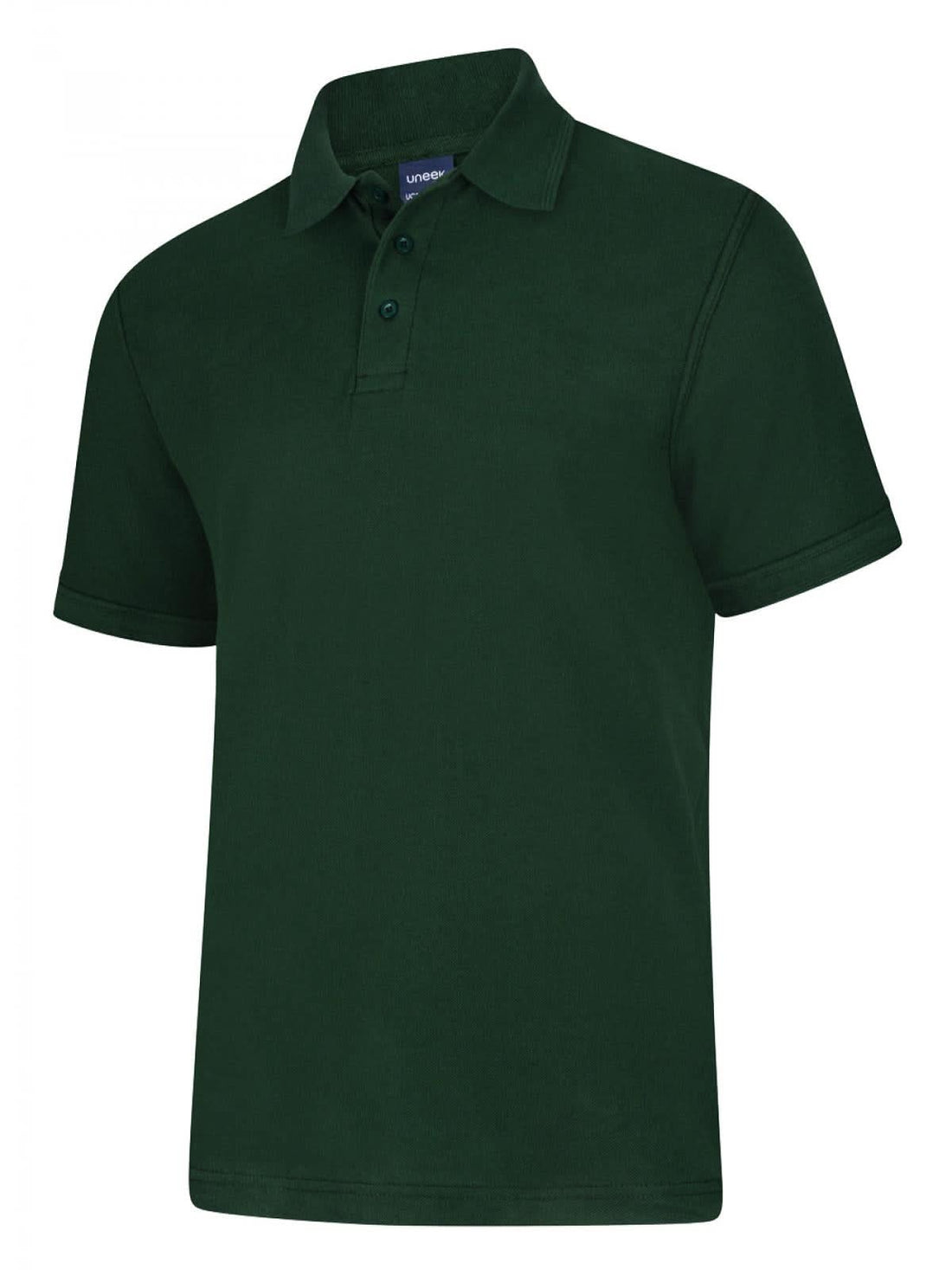Uneek Deluxe Poloshirt Bottle Green UC108 - Bottle Green - Customisable Polos