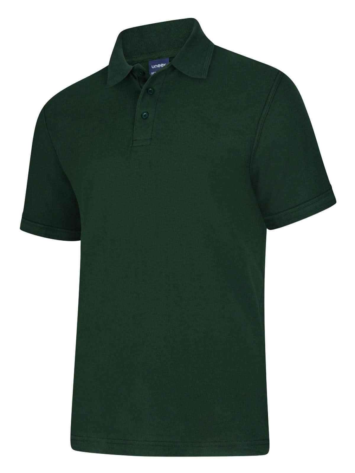 Uneek Deluxe Poloshirt Bottle Green UC108 - Bottle Green - Customisable Polos