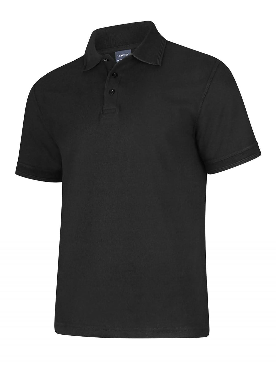 Uneek Deluxe Poloshirt Black UC108 - Black - Customisable Polos