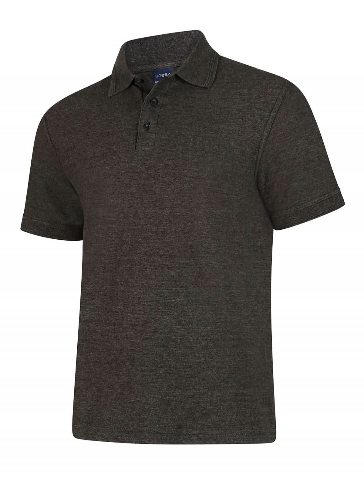 Uneek Deluxe Poloshirt Charcoal UC108 - Charcoal - Customisable Polos