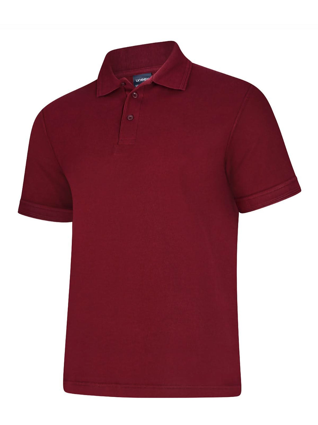 Uneek Deluxe Poloshirt Maroon UC108 - Maroon - Customisable Polos