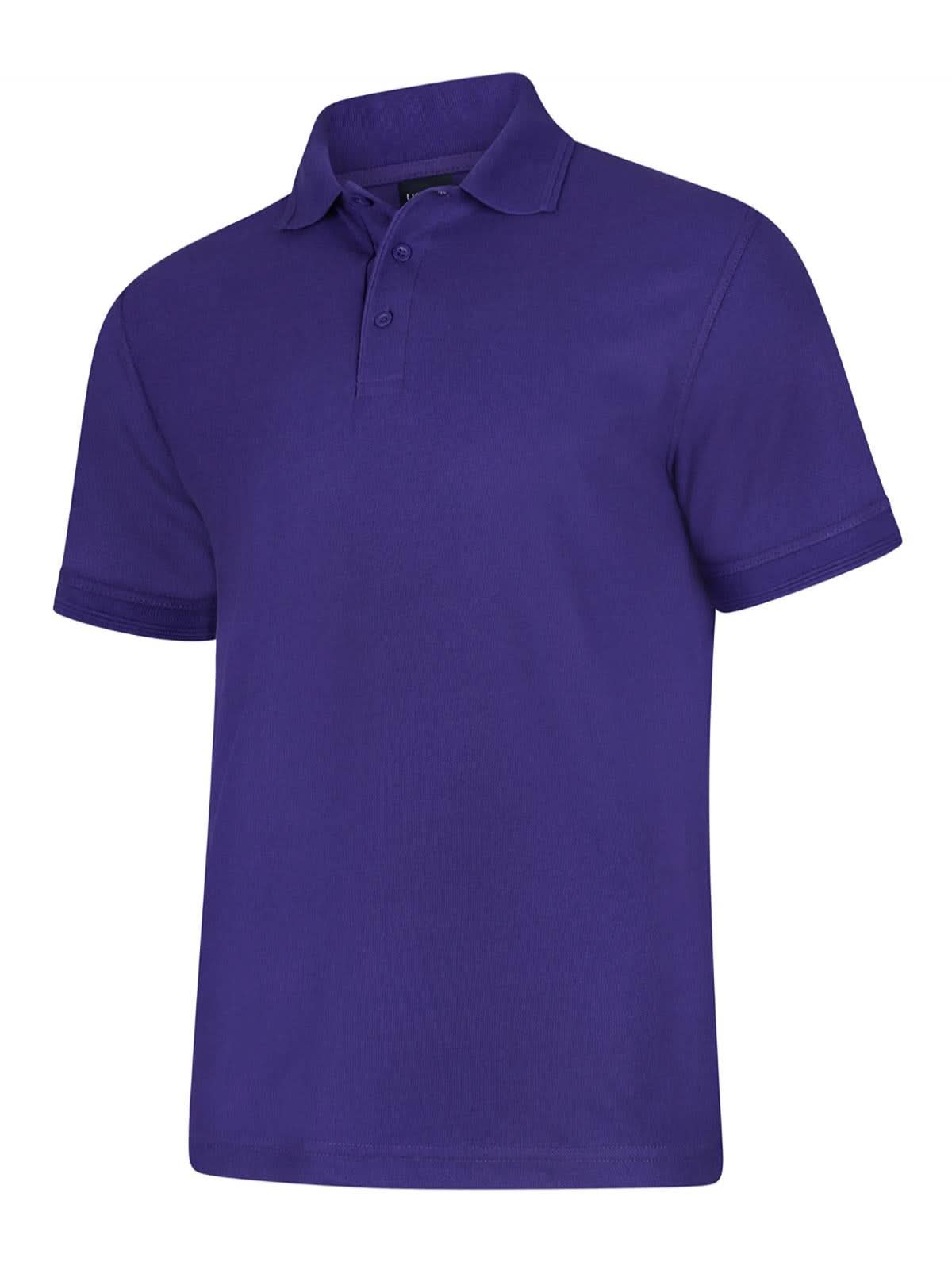 Uneek Deluxe Poloshirt Purple UC108 - Purple - Customisable Polos