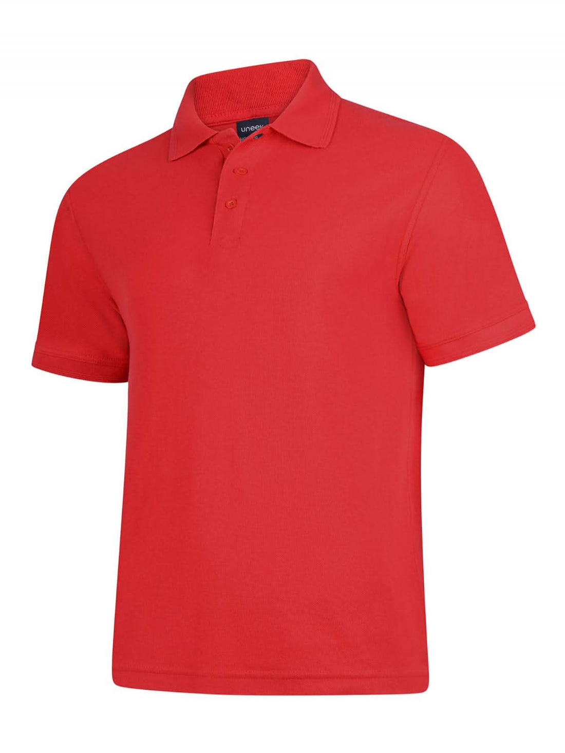 Uneek Deluxe Poloshirt Red UC108 - Red - Customisable Polos