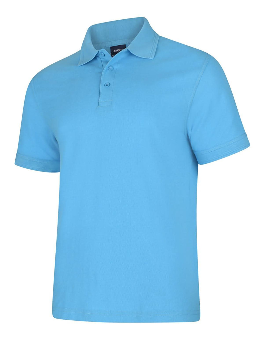 Uneek Deluxe Poloshirt Sky UC108 - Sky - Customisable Polos