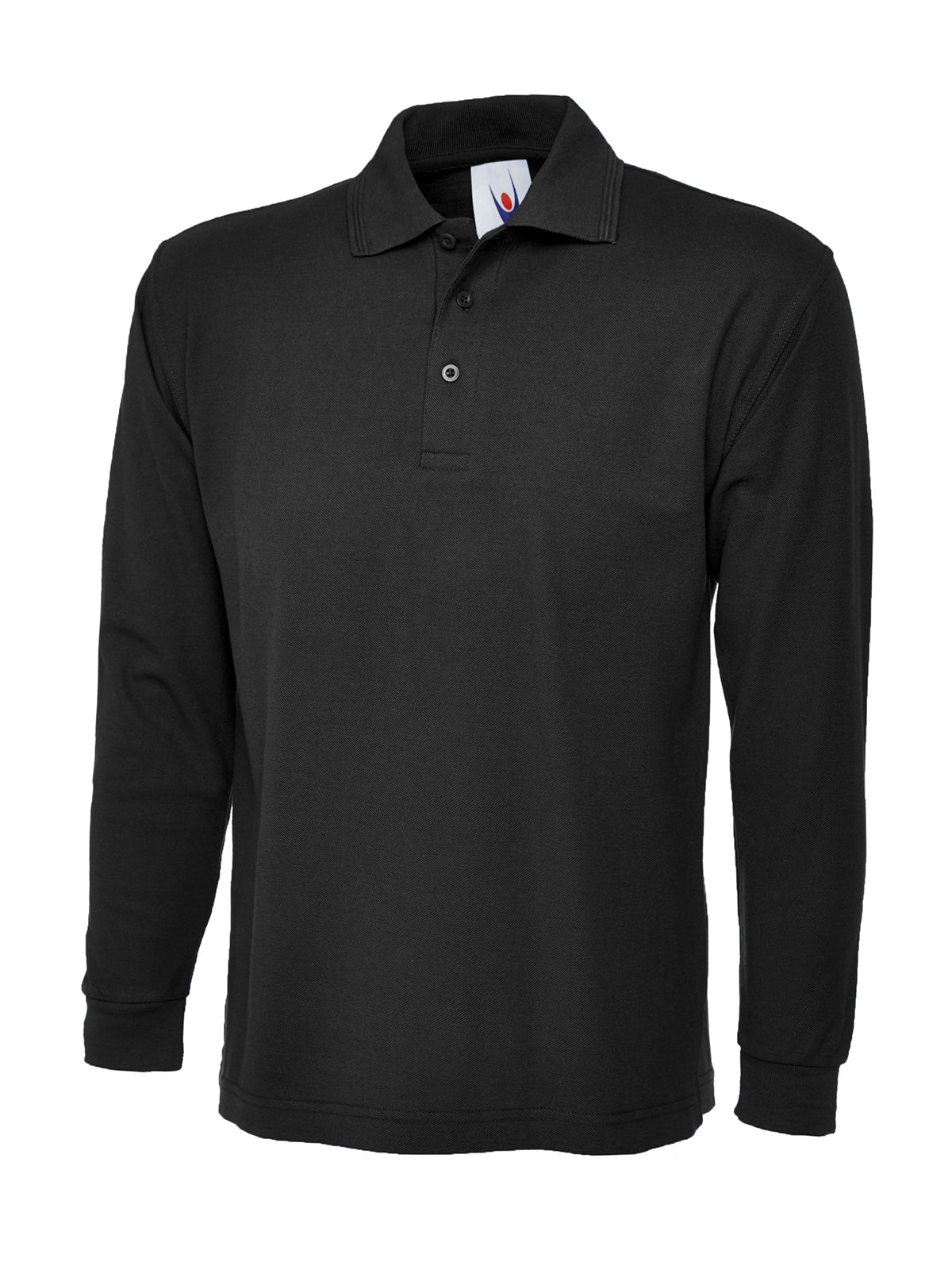 Longsleeve Classic Poloshirt - UC113 - Black - Customisable Polos