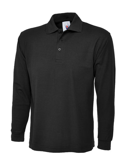 Longsleeve Classic Poloshirt - UC113 - Black - Customisable Polos