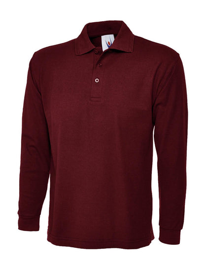 Longsleeve Classic Poloshirt - UC113 - Maroon - Customisable Polos