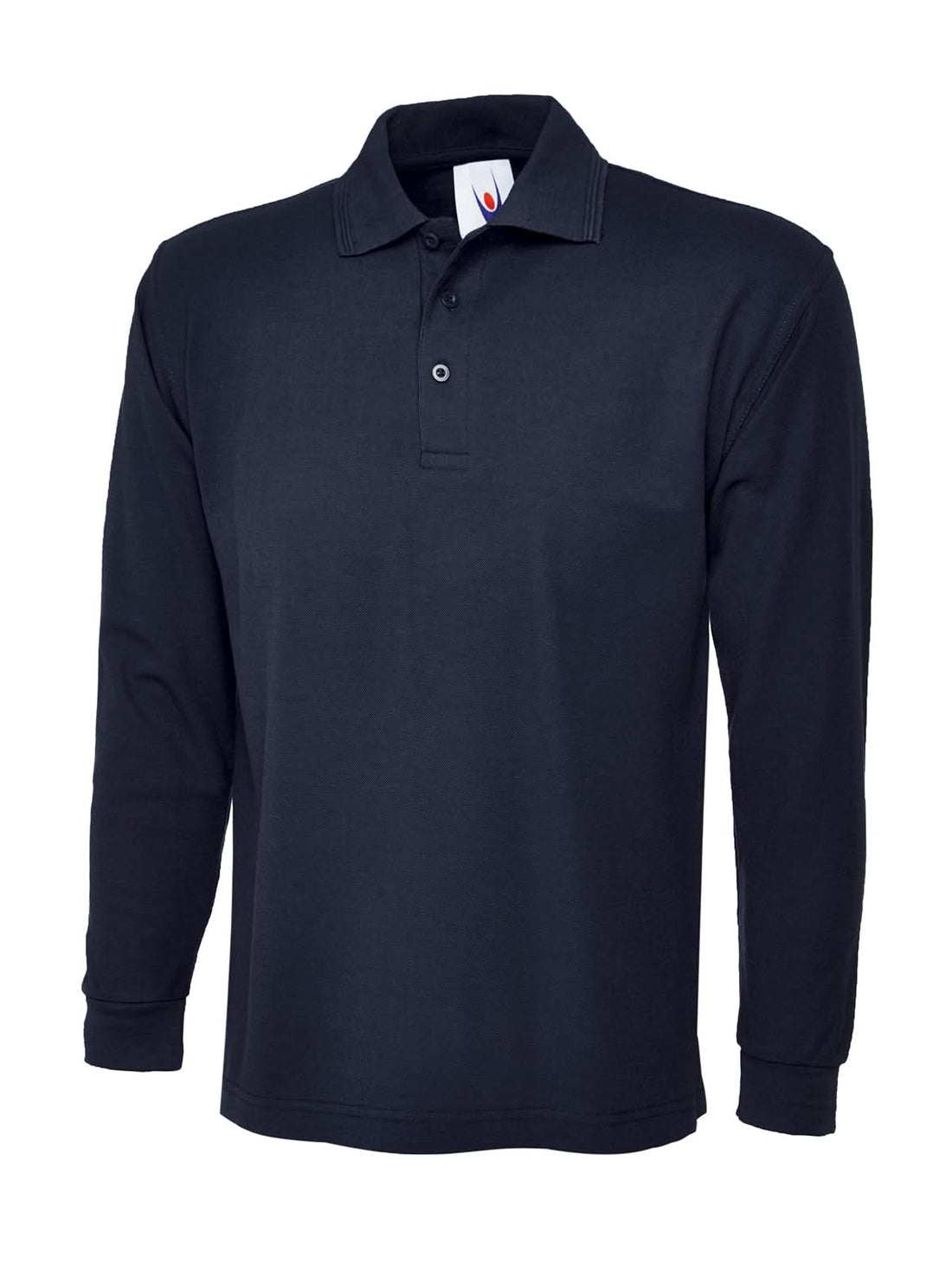 Uneek Longsleeve Classic Poloshirt Navy UC113 - Navy - Customisable Polos