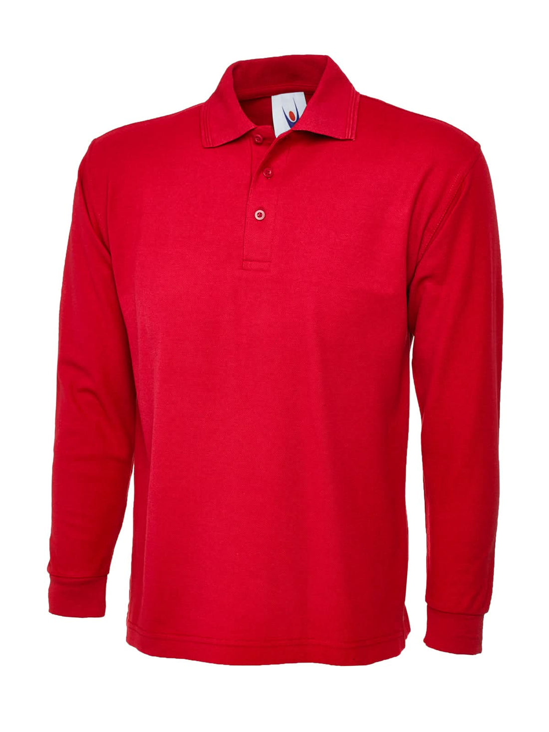 Uneek Longsleeve Classic Poloshirt Red UC113 - Red - Customisable Polos