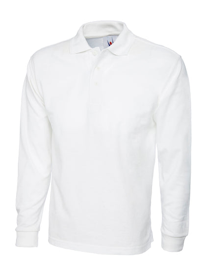 Longsleeve Classic Poloshirt - UC113 - White - Customisable Polos