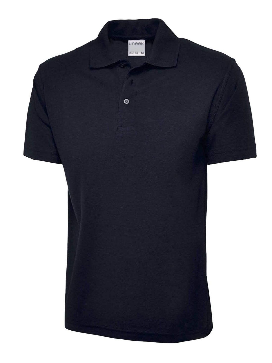 Uneek Mens Active Cotton Poloshirt Navy UC114 - Navy - Customisable Polos