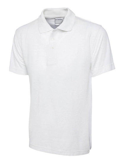 Mens Active Cotton Poloshirt - UC114 - White - Customisable Polos