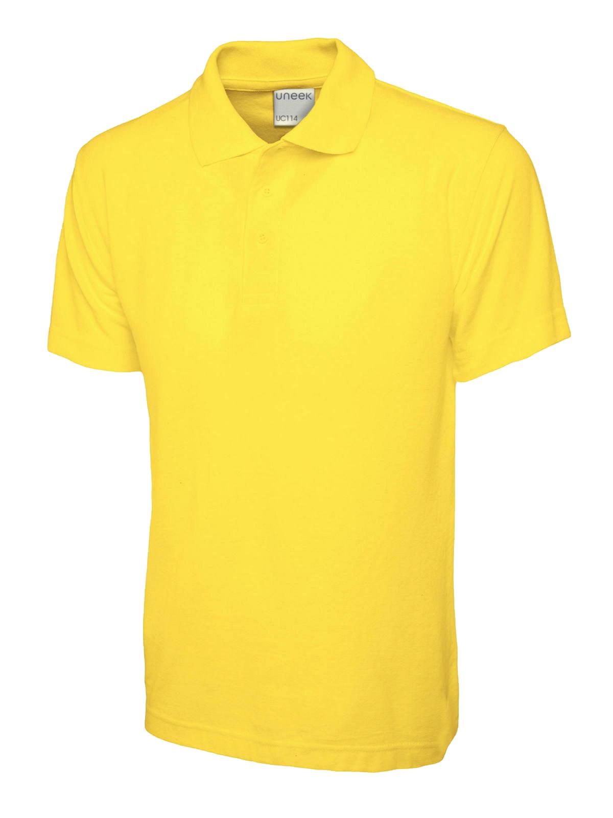 Mens Active Cotton Poloshirt - UC114 - Yellow - Customisable Polos
