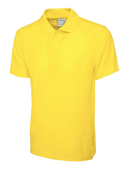 Mens Active Cotton Poloshirt - UC114 - Yellow - Customisable Polos