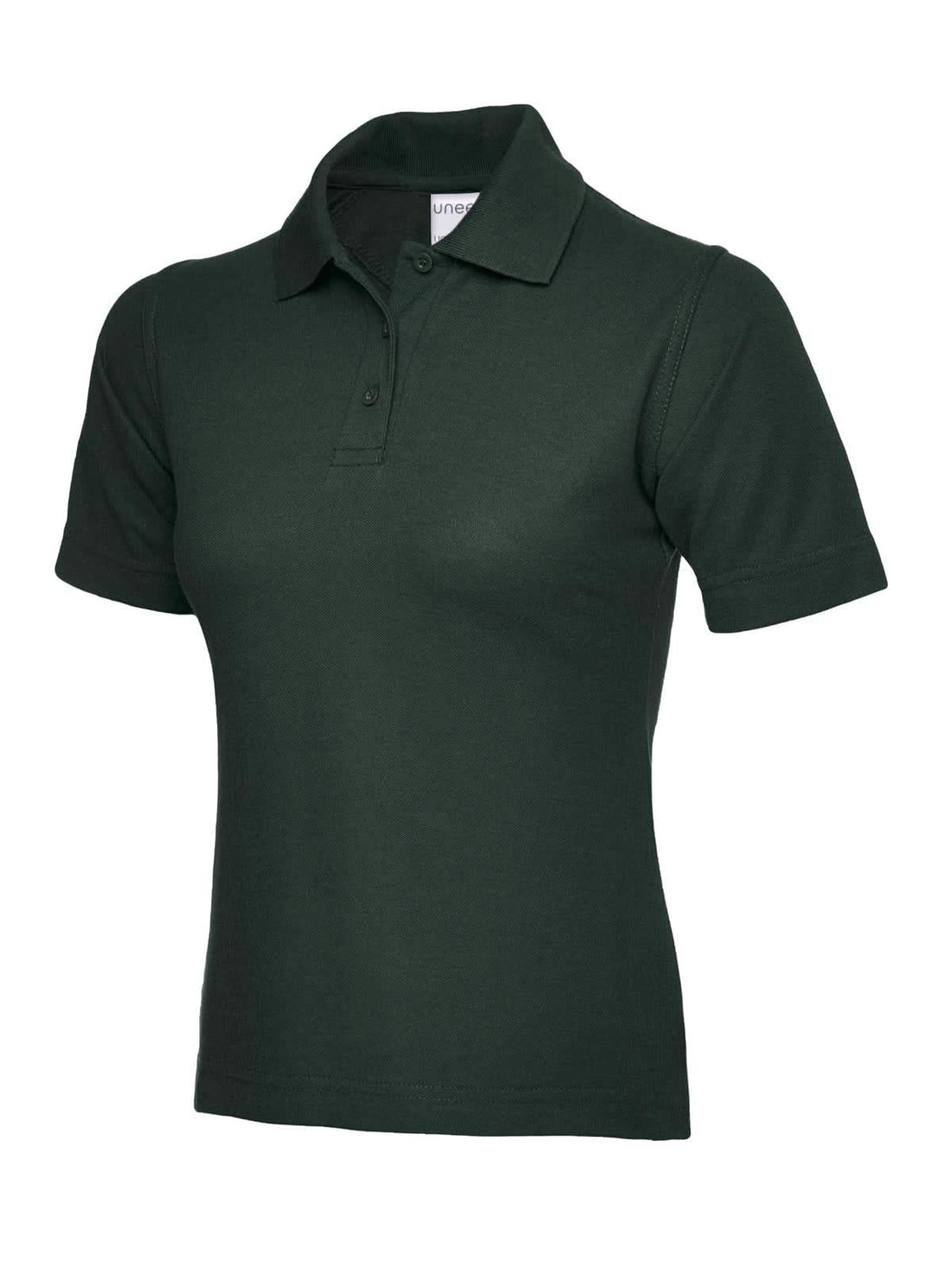 Uneek Ladies Active Cotton Poloshirt UC115 - Bottle Green - Customisable Polos