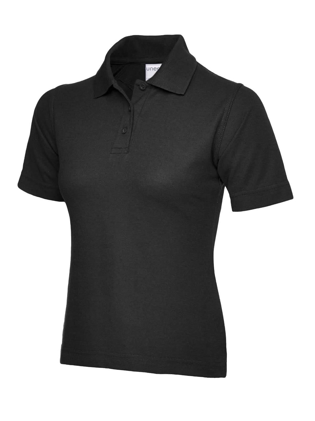 Uneek Ladies Active Cotton Poloshirt UC115 - Black - Customisable Polos