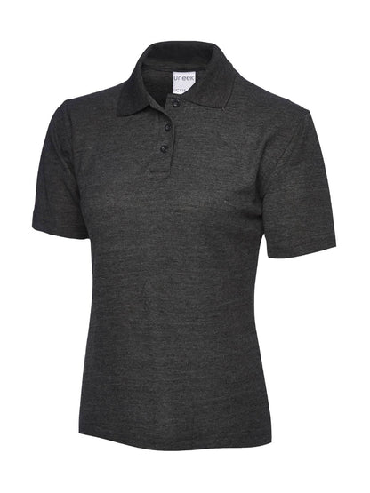 Uneek Ladies Active Cotton Poloshirt UC115 - Charcoal - Customisable Polos