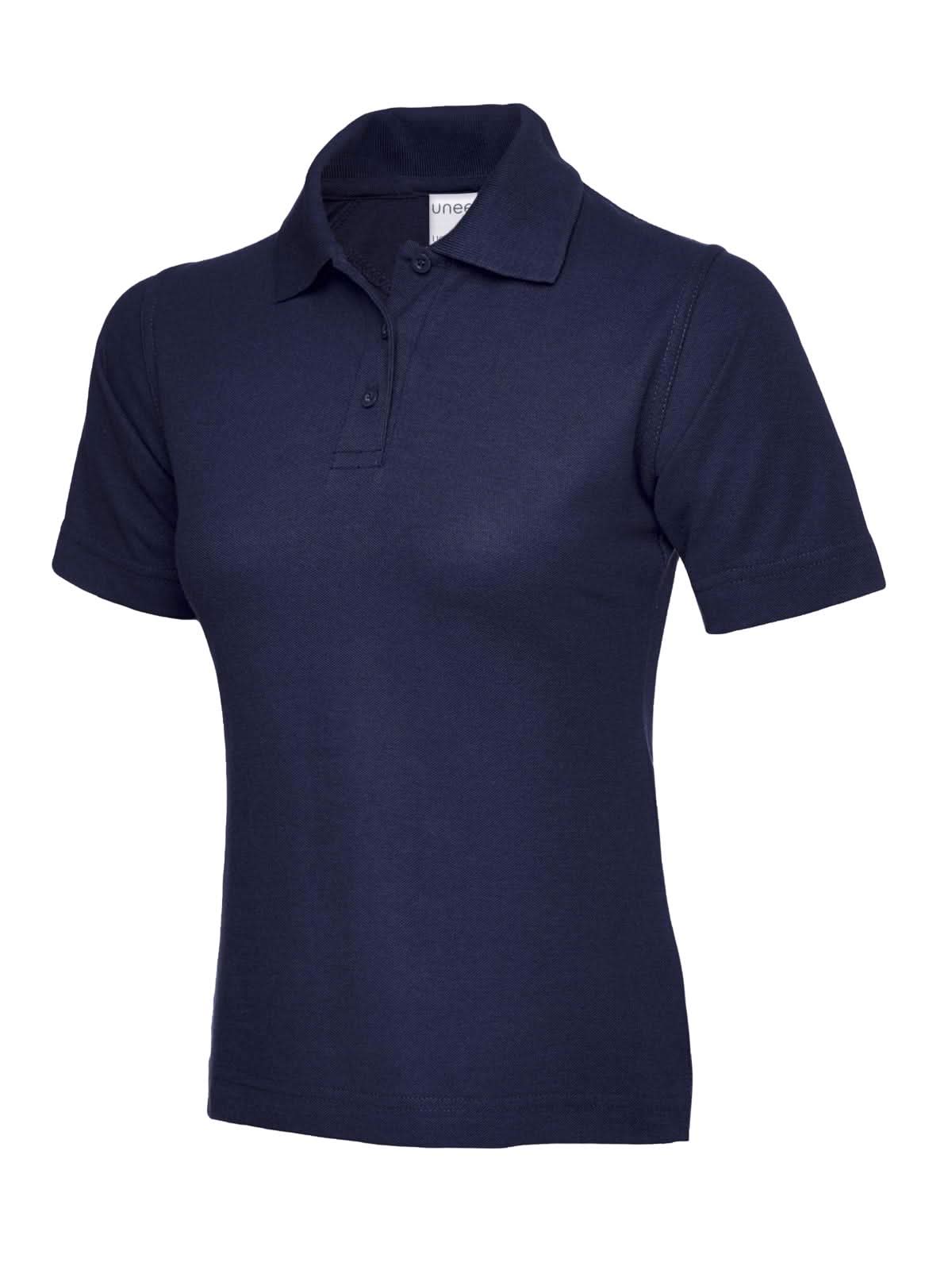 Uneek Ladies Active Cotton Poloshirt UC115 - French Navy - Customisable Polos