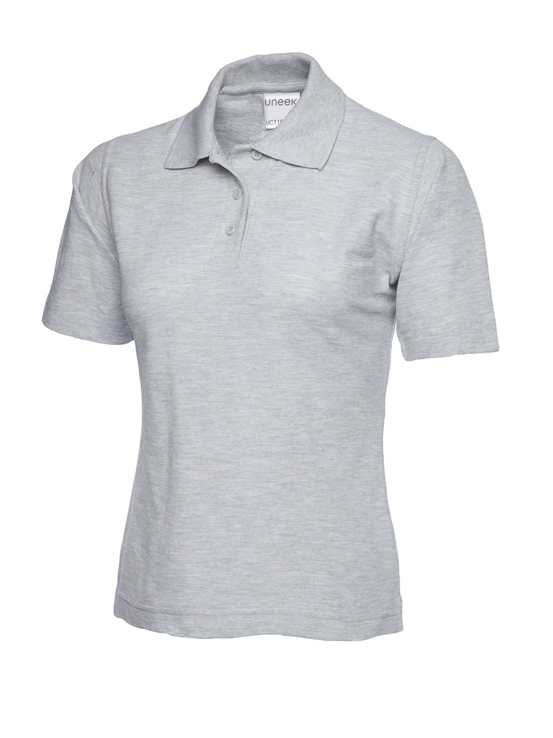 Ladies Active Cotton Poloshirt - UC115 - Heather Grey - Customisable Polos