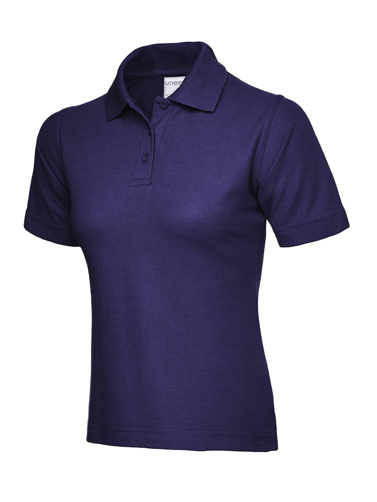 Ladies Active Cotton Poloshirt - UC115 - Purple - Customisable Polos