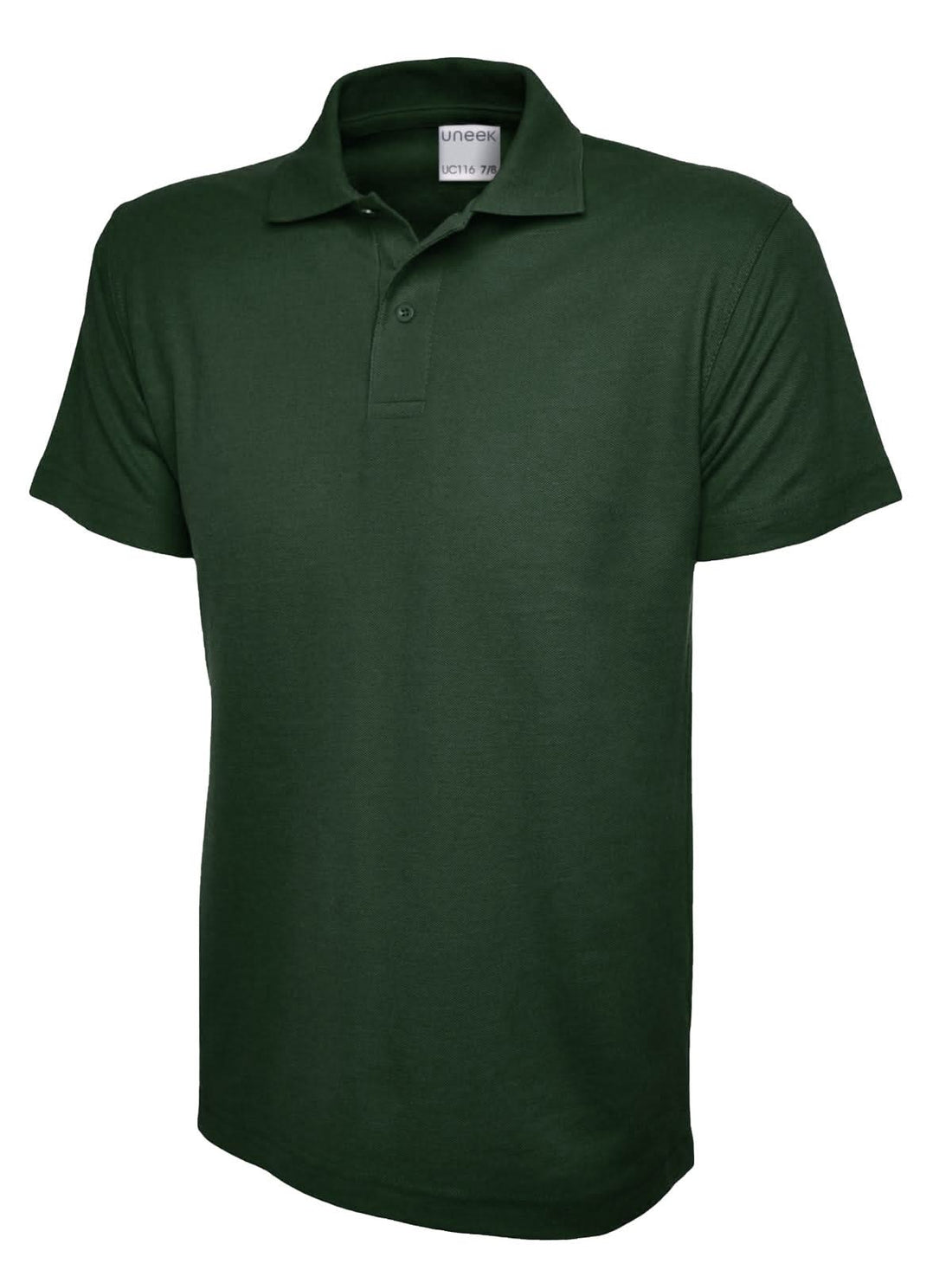 Uneek Childrens Active Cotton Poloshirt UC116 - Bottle Green - Customisable Polos