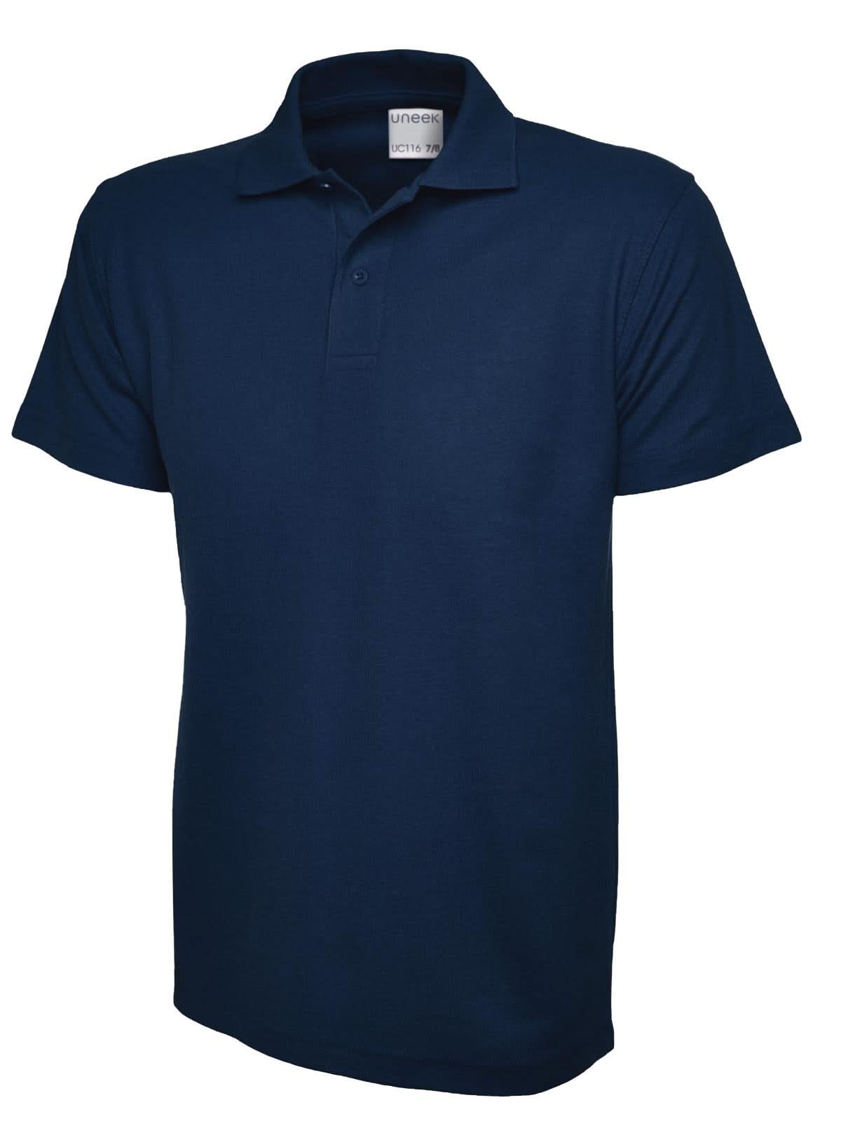 Uneek Childrens Active Cotton Poloshirt UC116 - French Navy - Customisable Polos