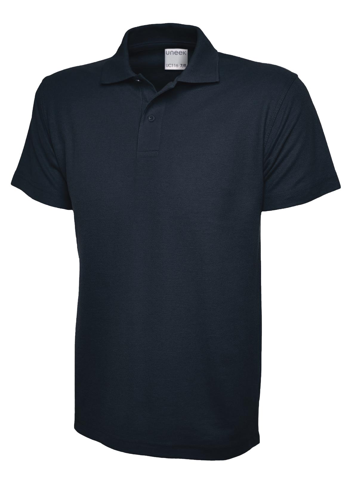 Childrens Active Cotton Poloshirt - UC116 - Navy - Customisable Polos