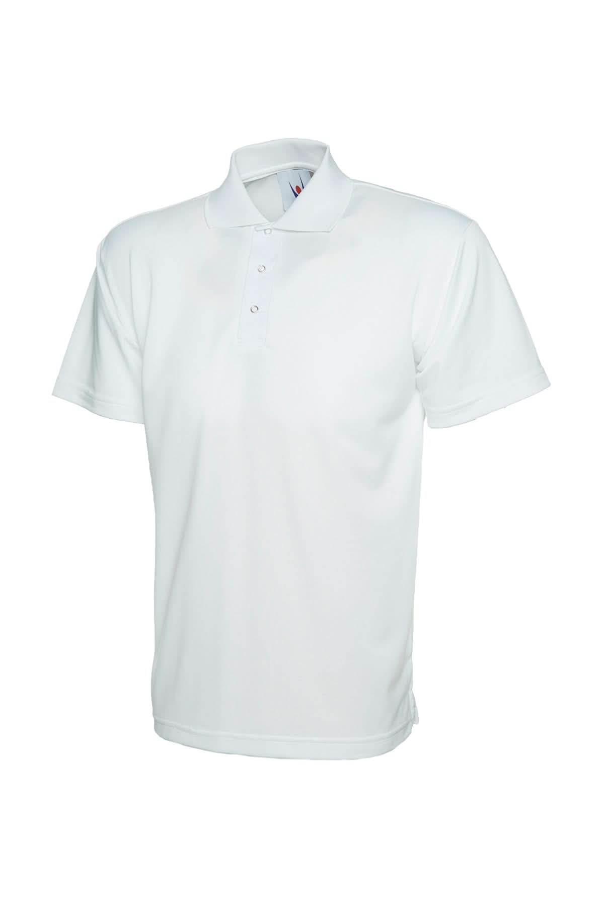 Uneek Processable Poloshirt UC121 - White - Customisable Polos
