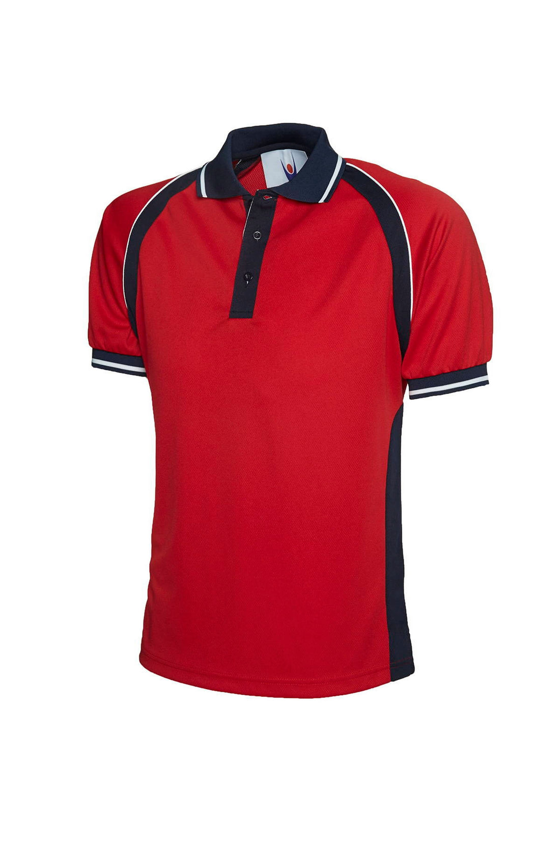 Uneek Sports Poloshirt UC123 - Red Navy - Customisable Polos