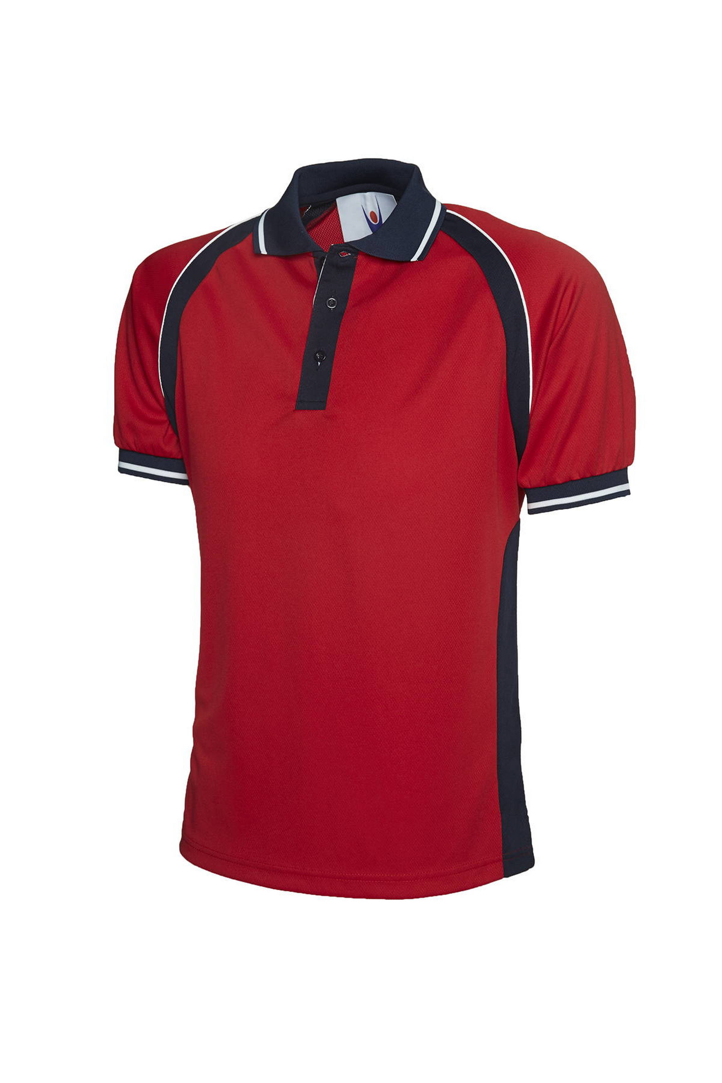 Sports Poloshirt - UC123 - Red Navy - Customisable Polos