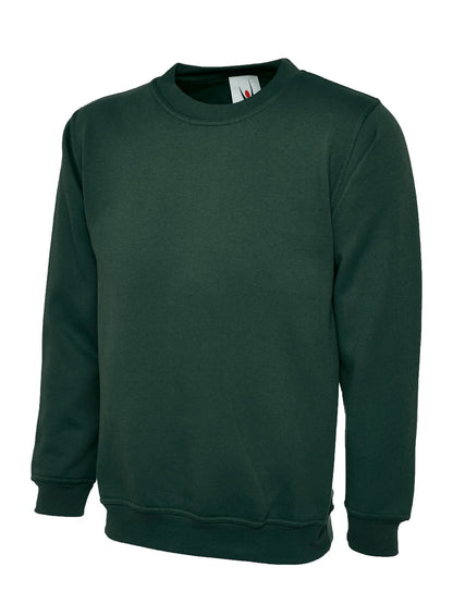 Uneek Childrens Classic Sweatshirt UC202 - Bottle Green - Customisable Sweatshirts