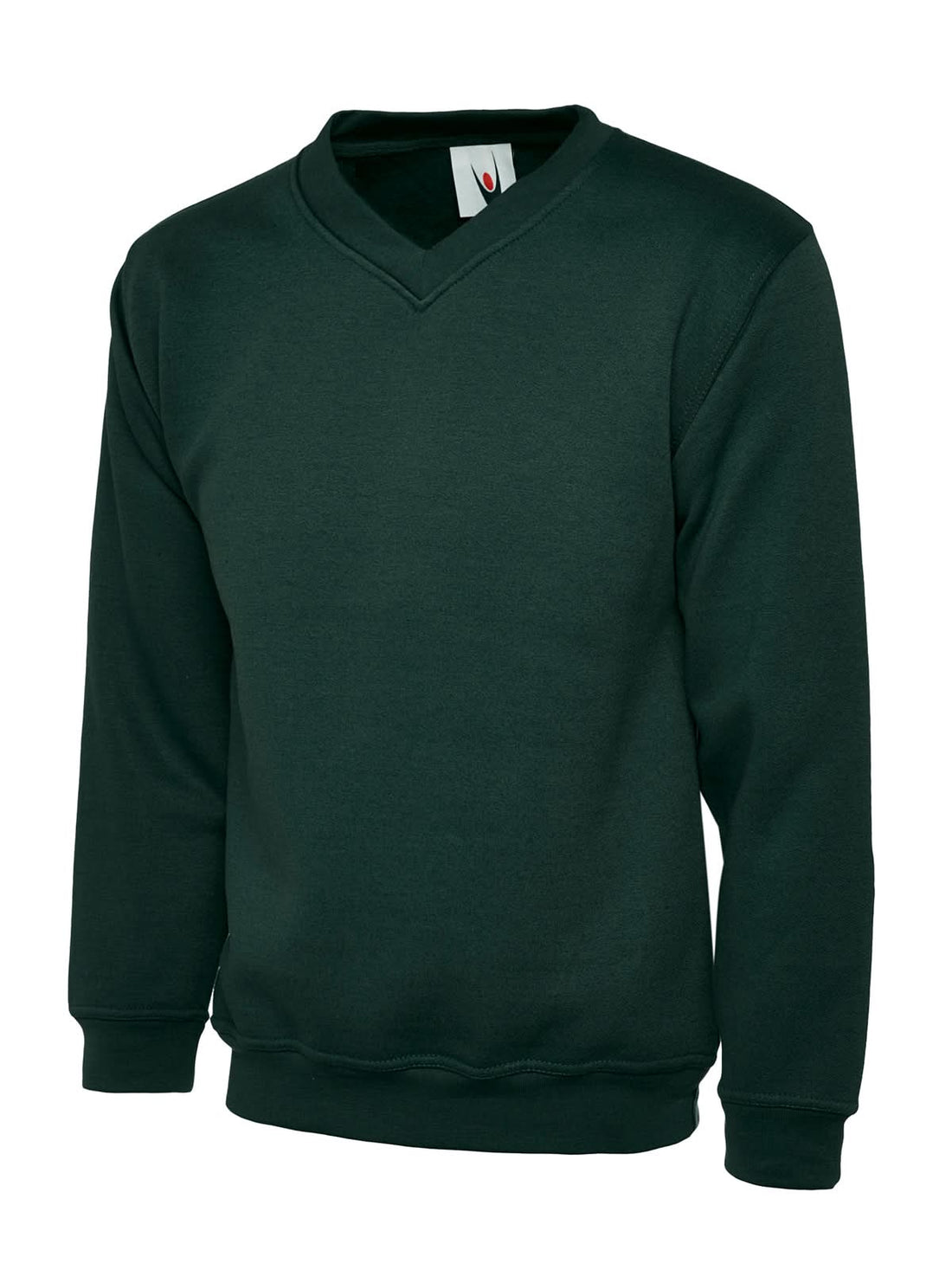 Uneek Childrens Classic V Neck Sweatshirt UC206 - Bottle Green - Customisable Sweatshirts