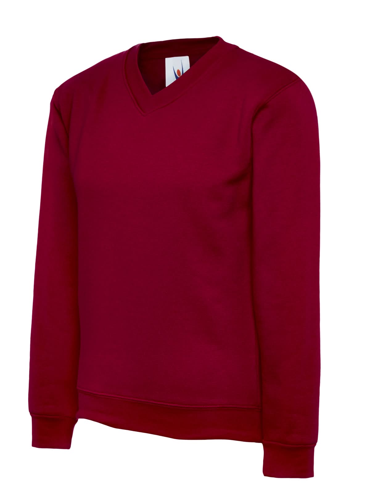 Uneek Childrens Classic V Neck Sweatshirt UC206 - Maroon - Customisable Sweatshirts