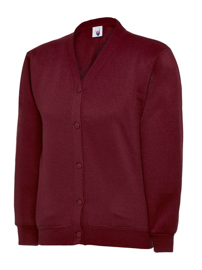Uneek Childrens Classic Cardigan UC207 - Maroon - Customisable Kids