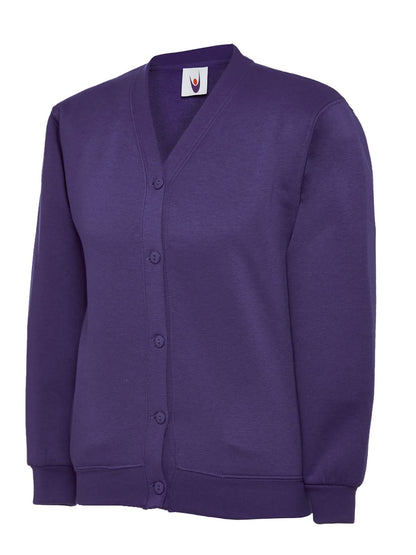 Uneek Childrens Classic Cardigan UC207 - Purple - Customisable Kids