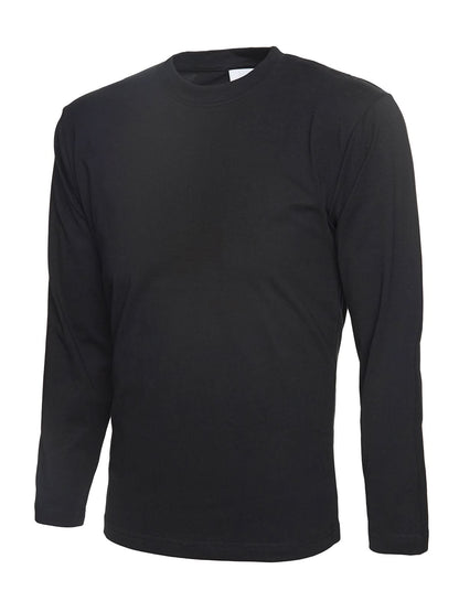 Uneek Long Sleeve Classic T Shirt UC314 - Black - Customisable T-Shirts