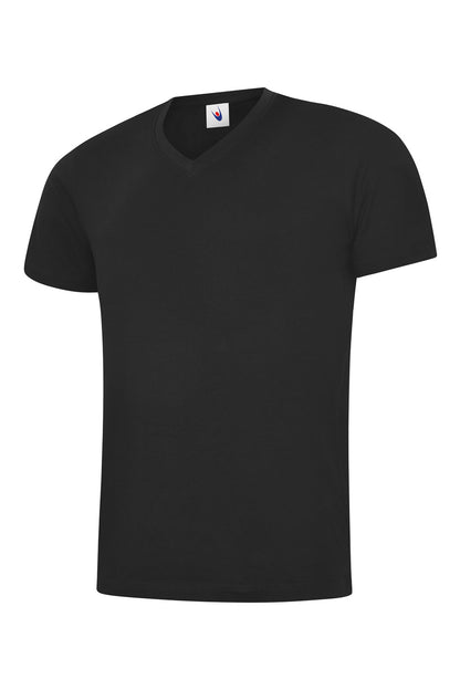 Classic V Neck T-shirt - UC317 - Black - Customisable T-Shirt