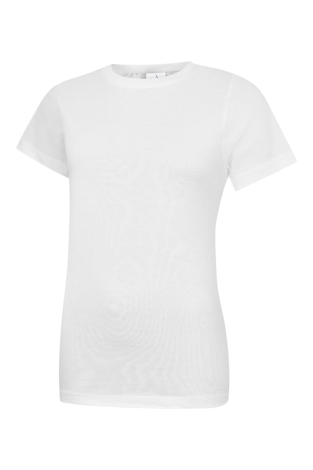 Uneek Ladies Classic T shirt White UC318 - White - Customisable T-Shirts