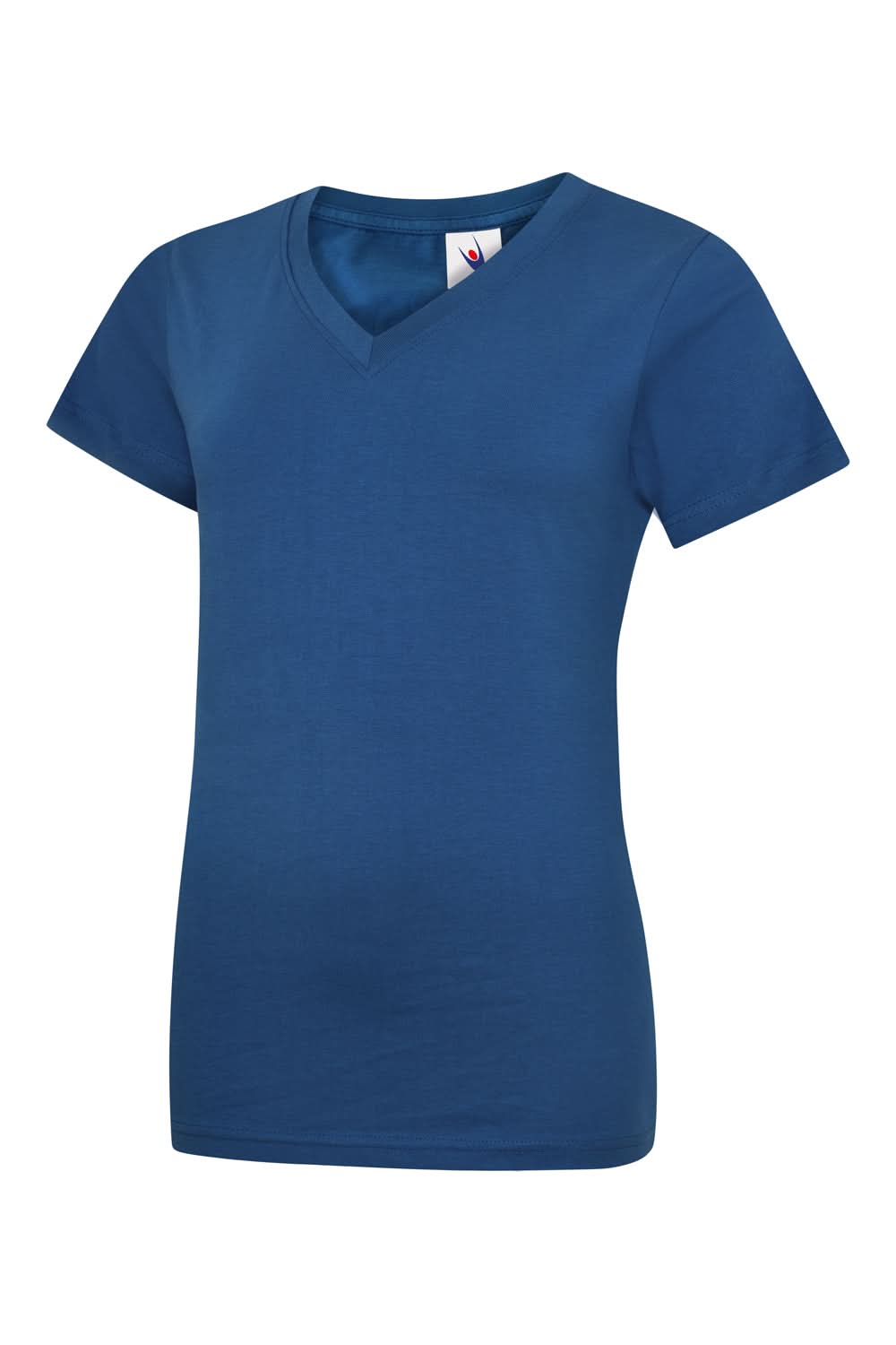 Uneek Ladies Classic V Neck T Shirt UC319 - Royal - Customisable T-Shirts