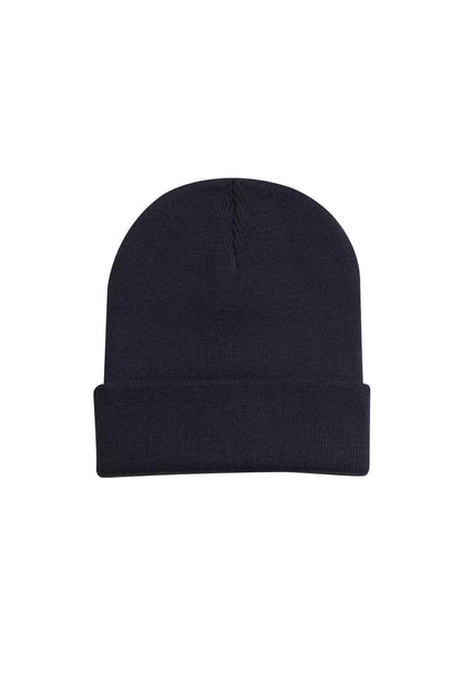 Heavyweight Cuffed Beanie - UC410 - Black One size - Customisable Hats